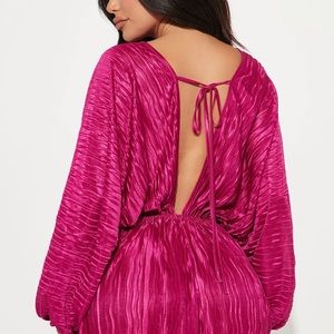 Magenta Romper from FASHION NOVA
